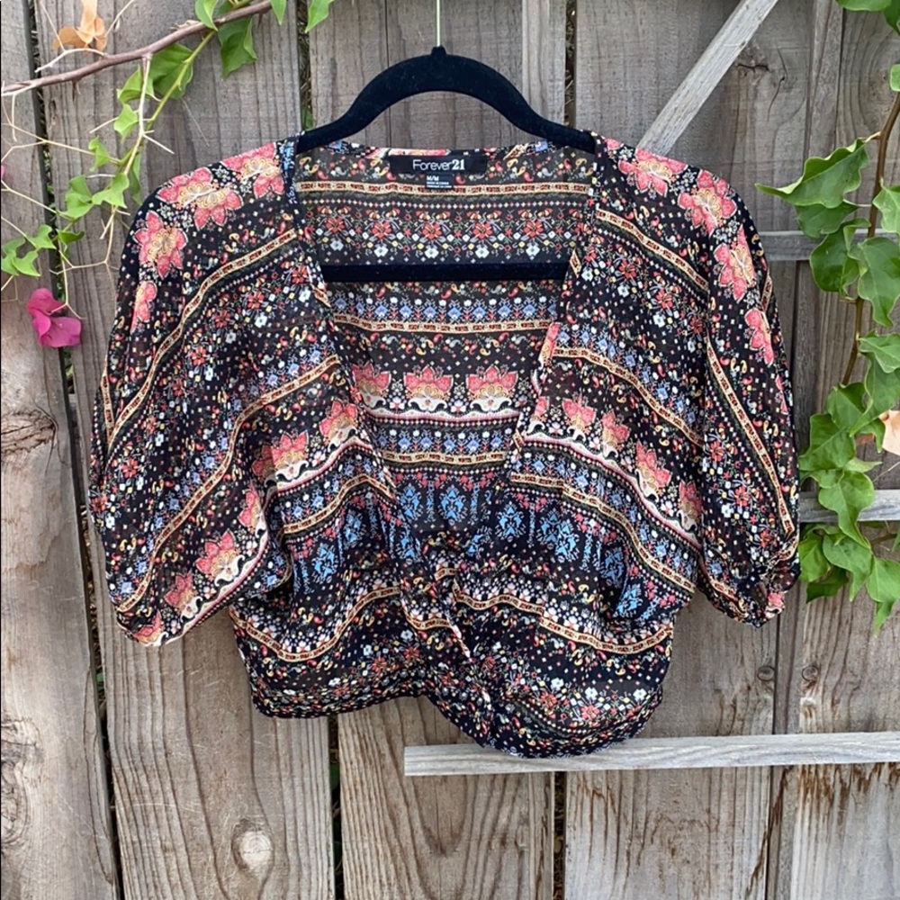 Forever 21 Sheer Cropped Top